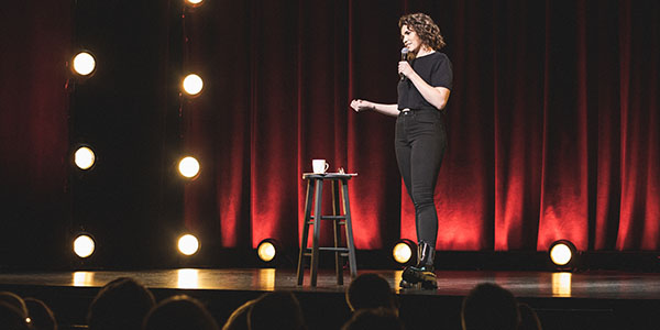 Beth Stelling '07 performs at the historic Victoria Theatre in Dayton